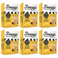 Deweys Bakery Meyer Lemon Moravian Cookie Thins | Baked In Small Batches | Real, Simple Ingredients | Time-Honored Southern Bakery Recipe | 9 Oz (Pack Of 6)