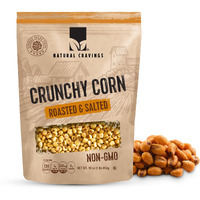 Natural Craving Salted And Roasted Corn Nuts - Original Toasted Corn Kernels In Resealable Bag - Crunchy Snack (Natural Cravings Corn Nuts)