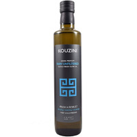 Kouzini Unfiltered Raw Extra Virgin Greek Olive Oil, Greek Extra Virgin Cold Pressed Olive Oil, Single Origin, High Polyphenols, Authentic Taste, Rich Flavor & Aroma, 500Ml Glass Bottle