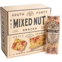 South 40 Snacks Mixed Nut Bar, Extra Crunchy Whole Nut Snack Bar, Almonds, Hazelnuts, Peanuts, Sesame Seeds, Honey And Sugar, Delicious Healthy Snacks Protein Nut Clusters (40G Bar, Pack Of 12)