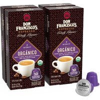 Don Francisco's Organico Espresso Capsules, 40-Count Aluminum Recyclable Pods, Intensity 7, Compatible With Original Nespresso Machines
