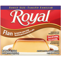 Royal Bilingual Flan Dessert Mix, Family Size, Fat Free 3.81 Ounce (Pack Of 12)