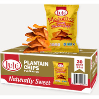 Lulu Chips Snack Pack | Sweet Plantain Chips | Plantain Chip | Whole 30 Snacks | Bulk Chips | 30 Pack Chips | 2.5 Oz | Gluten Free Chips | All Natural | Non-Gmo | Kosher