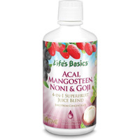 Lifetime Acai, Mangosteen, Noni & Goji Superfruit Juice Blend | Dynamic Antioxidant, No Gluten | For Healthy Circulation & Immunity | 32 Fl Oz