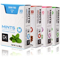 Dc24 Daily Care 0-Calorie Breath Mints,100% Erythritol, Sugar Free For Dry Mouth, Gluten Free, Assorted Flavor, 30 Count, Pack Of 4