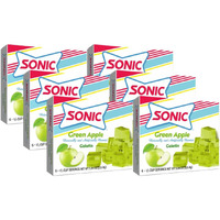 Sonic Gelatin Mix, Green Apple, 3.94 Oz (Pack Of 6)