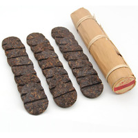 Lwxljmjzc-(24 Cakes-96 Cups) Pu-Erh Tea In Bamboo Leaf Tube -Ripe Puerh Tea Cake -Easily Divided Into Halves Or Quarters-Shu Puer Tea-Ripe Puerh Tea Mini Cakes (200G/7.1 Oz)