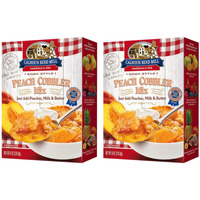 Calhoun Bend Mill Peach Cobbler Mix Sweet & Crunchy Topping Deep Dish American Dessert Versatile Delicious Crust Mix For Peach, Other Fruit Fillings Easy Oven Or Microwave Preparation - 8 Oz Pack Of 2