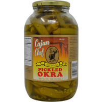 Cajun Chef Pickled Okra 64Oz - One Half Gallon (Pack Of 1) - Great In Bloody Mary's - Versatile Garnish For Sandwiches, Salads, Martini's, Cheese Boards, And More