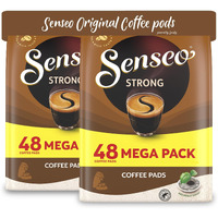 Senseo Strong Coffee Pods - 96-Count, Bold Dark Roast For A Rich Morning Brew - Compatible With Senseo Coffee Machines, Convenient Single-Serve Pods | Indulge In Intense Aroma And Full-Bodied Flavor