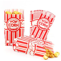 Zahaat 500 Pcs 1 Oz Popcorn Bags Red And White Bulk Popcorn Bags For Individual Servings Small Popcorn Bag For Movie, Theater, Carnival Party, Decorations