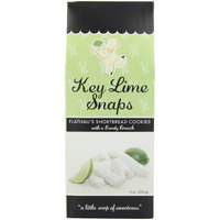 Flathau's Fine Foods Key Lime Snaps, Powdered Shortbread Cookies, 8-Ounce Boxes (Pack Of 6)