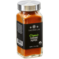 The Spice Lab Organic Cayenne Pepper Powder - Gluten Free Ground Cayenne Pepper For Mexican And Indian Cooking - 1.7 Oz French Jar - Organic Kosher, Non Gmo & Keto Friendly Seasoning