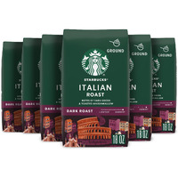 Starbucks Ground Coffee, Dark Roast Coffee, Italian Roast, 100% Arabica, 6 Bags (18 Oz Each)