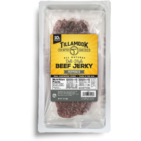 Tillamook Beef Jerky, Country Smoker Peppered Deli Style Thin Sliced Slab, Low Carb, High Protein, Ready To Eat Keto Snacks, Chopped & Formed Slabs,12 Count Tray