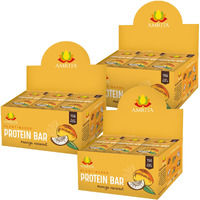 Amrita Mango Coconut Vegan Protein Bars, Peanut/Dairy Free, Soy & Gluten Free, 15G Plant Based Protein Bars, High Fiber, Low Sugar Meal Replacement Bar - Breakfast Bars