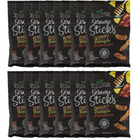 Crunchy Cravings Sesame Sticks - Intense Flavored Honey Roasted Pineapple Habanero Family Pack Of 12-3Oz Snack Bags - Total 36Oz (Pineapple Habanero)