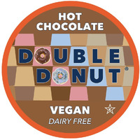 Double Donut Dairy Free Hot Chocolate Pods, Lactose Free Vegan Hot Chocolate Mix Cups For Keurig K Cup Brewers, 22 Count (Pack Of 1)
