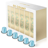 Piu Bello Coffee Pods - Nespresso Machine (Original) Compatible Capsules Pack - Rich & Balanced Taste - Strong Italian Espresso Flavored - Kosher Certified (60 Count Single Flavor) (Lazio)