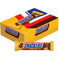 Snickers Peanut Butter Squared Sharing Size Chocolate Candy Bars 3.56-Ounce Bar 18-Count Box