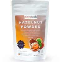 Powbab Hazelnut Powder - 100% Usa Grown Roasted Hazelnut Meal Flour. Roasted Nutty Flavor, Not Raw. Whole Food: Finely Ground Hazelnut Flour For Baking. No Added Sugar Or Fillers. Gluten Free (5.5 Oz)