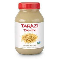 Tarazi Natural Tahini 2 Pound Glass Jar Non-Gmo Gluten-Free No-Preservatives Vegan Kosher Porduct Of California