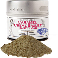 Gustus Vitae - Caramel Crme Brl  E Cane Sugar - Artisanal Infused Sugar - 1:1 Replacement For Plain Sugar - Gourmet Sweetener - All Natural - Small Batch - Magnetic Tin