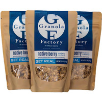 Granola Factory Native Berry, All-Natural, Sweet And Salty Breakfast Cereal Snack (Native 3 Pack), 11 Ounce (Pack Of 3)