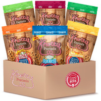 Knotty Pretzels - ""The Official Pretzel Of Beer"" 7.5 Ounce Pretzel In Resealable Snacks Bags - Variety Pack (6 Pack)