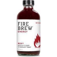 Fire Brew Energy - Beet Apple Cider Vinegar Wellness Tonic | 16 Concentrated Shots Of Healthiest Organic Ingredients To Energize And Boost Your Stamina With Antioxidants For Heart & Blood Health - 8Oz