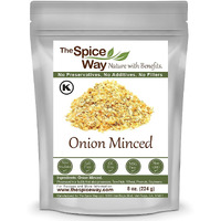 The Spice Way Minced Onion - 8 Oz - Bulk Dehydrated Onions Flakes More Coarse Than Powder Or Granules