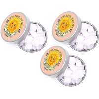 Xylitol Stone | Delicious Sugar-Free Candy | 100% Finnish Xylitol Mints | For Those Seeking Health-Conscious Snacks | Refreshing Breath Mints | Unique Hard Candy Gift (Peach Set Of 3)