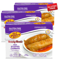 Kosher For Passover Gluten Free Meals, Beef Stuffed Cabbage Rolls In Gravy (3 Pack) Mre Meat Ready To Eat, Prepared Entree Fully Cooked, Shelf Stable Food Microwave Dinner - Traveler Backpacker