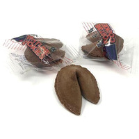 Shop&Save Individually Fresh Crispy Wrapped Fortune Cookies Perfect For Snacks, Lunch, Picnic, Birthdays, Graduation, Parties (Chocolate, 60)