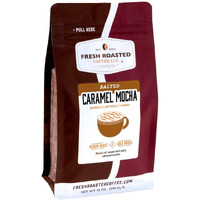 Fresh Roasted Coffee, Salted Caramel Mocha Flavored Coffee, 12 Oz, Medium Roast, Kosher, Ground