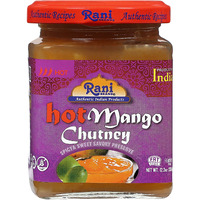 Rani Hot Mango Chutney (Spicy Indian Preserve) 10.5Oz (300G) Glass Jar, Ready To Eat, Vegan ~ Gluten Free, All Natural, Non-Gmo