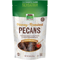 Now Foods, Honey-Roasted Pecans, Flavor Sensations, Sweet And Crunchy Pecans Fused With Caramelized Honey, 8-Ounce (Packaging May Vary)