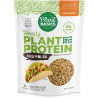 Plant Basics - Hearty Plant Protein - Unflavored Crumbles, 8 Oz (Pack Of 2), Made From Peas, Non-Gmo, Gluten Free, Low Fat, Low Sodium, Vegan, Meat Substitute