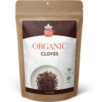 Spicy Organic Cloves Whole - 100% Pure Usda Organic - Non-Gmo, Keto Friendly, Non-Irradiated Fresh Clove Seed Spice - 4 Oz