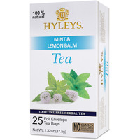 Hyleys Sleep Lemon Balm Herbal Tea - Relaxing Evening Blend, Caffeine-Free, 100% Natural, Non-Gmo, Gluten-Free, Dairy-Free, Sugar-Free, Decaf - 25 Tea Bags