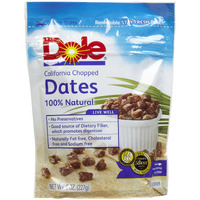 Dole California Chopped Dates, Dried Fruit, Gluten Free Snack, 8 Oz Bag