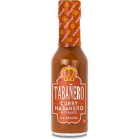 Curry Habanero Hot Sauce By Tabaero, Gourmet Hot Sauce Gift, Fiesta Party Favors, All Natural, Gluten Free, Low Sodium, Vegan, Kosher, Made In The Usa, 5 Oz. Hot Sauce Bottle