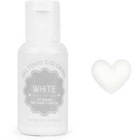 Oil Based Food Coloring For Chocolate, 20Ml Edible White Oil Based Food Coloring Gel For Cake Decorating, Sugar, Candy Melts, Baking, Cookies, Icing Frosting, Meringues, Cream- 0.7 Fl. Oz(White)