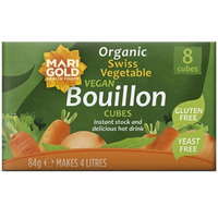 Marigold Org Veg Bouillon Yeast Free 8 Cubes