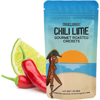 Tricky Cricky Edible Flavored Cricket Snacks For Humans - Usa Grown - Unique & Healthy Gourmet Snacks For Adults - High Protein, Low Carb, Low Calorie Dried Edible Bugs For People - Chili Lime - 1 Oz