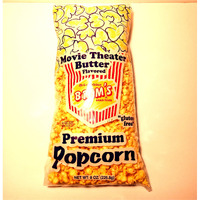 Brim's Movie Theater Butter Flavored Premium Popcorn (Large 8 Oz Bag)