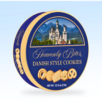 Heavenly Bites Danish Style Butter Cookies In Metal Tin 32 Oz (6 Pack)