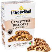 Chocolate Biscotti, Cantuccini D'Abruzzo, Italian Cookies Made With Real Quality Ingredients, 200 G, 7 Oz, L'Oro Del Sud