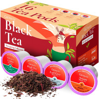 Gya Tea Co Black Tea K Cups For Keurig - Energic Black Keurig K Cups Tea For Busy Professionals - Assam, Black Tea Pods, Ceylon & Earl Grey Tea K Cups Tea Pods For Keurig 2.0 & 1.0 Tea Gifts For Women
