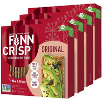 Finn Crisps Original Rye Crispbread 7Oz | Thin, Crispy Rye Flatbread Crackers | Multipack Of Authentic Finnish Sourdough Crispbread | Whole Grain Rye Crackers [4 Boxes X 7Oz]